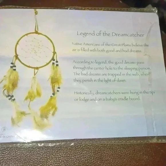 NIP Wind Chime Legend of the Dreamcatcher Dream Catcher w/ Chimes & Feathers - B - Picture 2 of 10